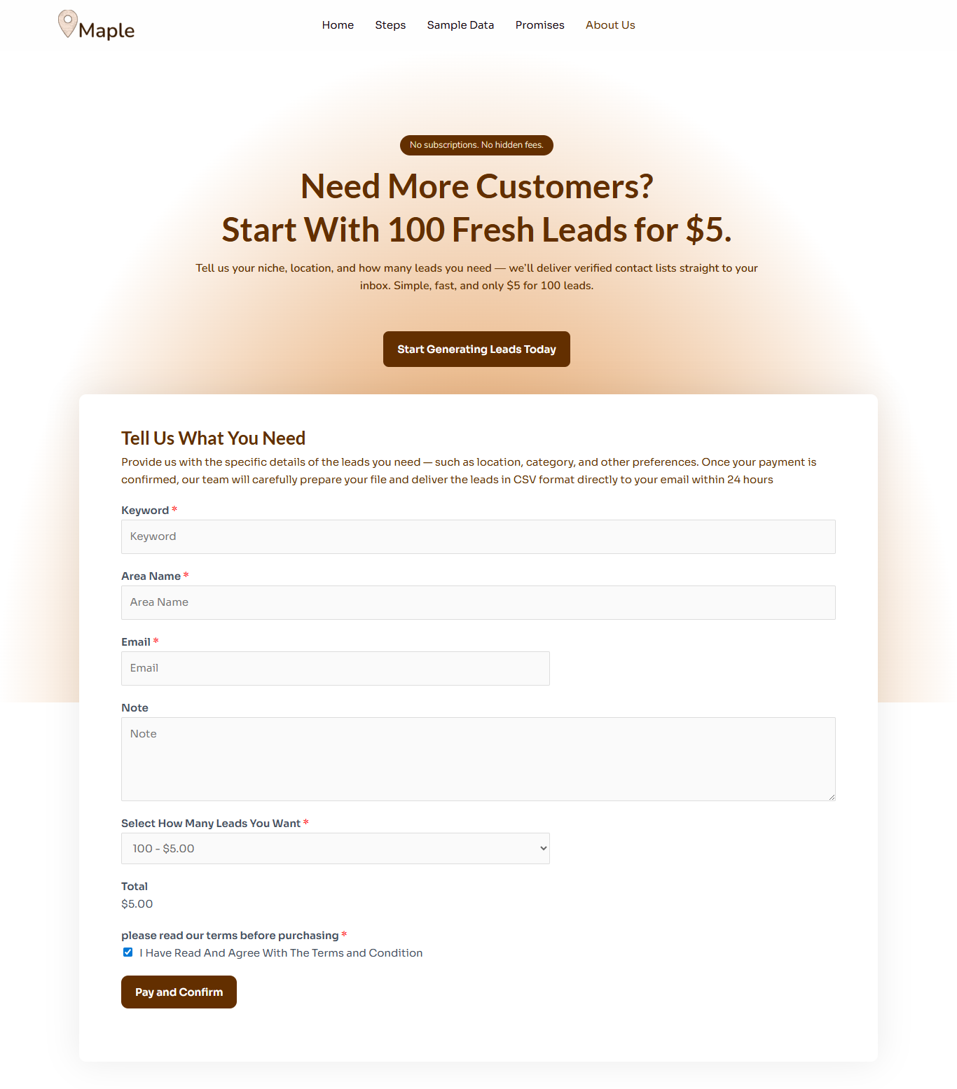 MAPLE - Chrome Extension for Leads